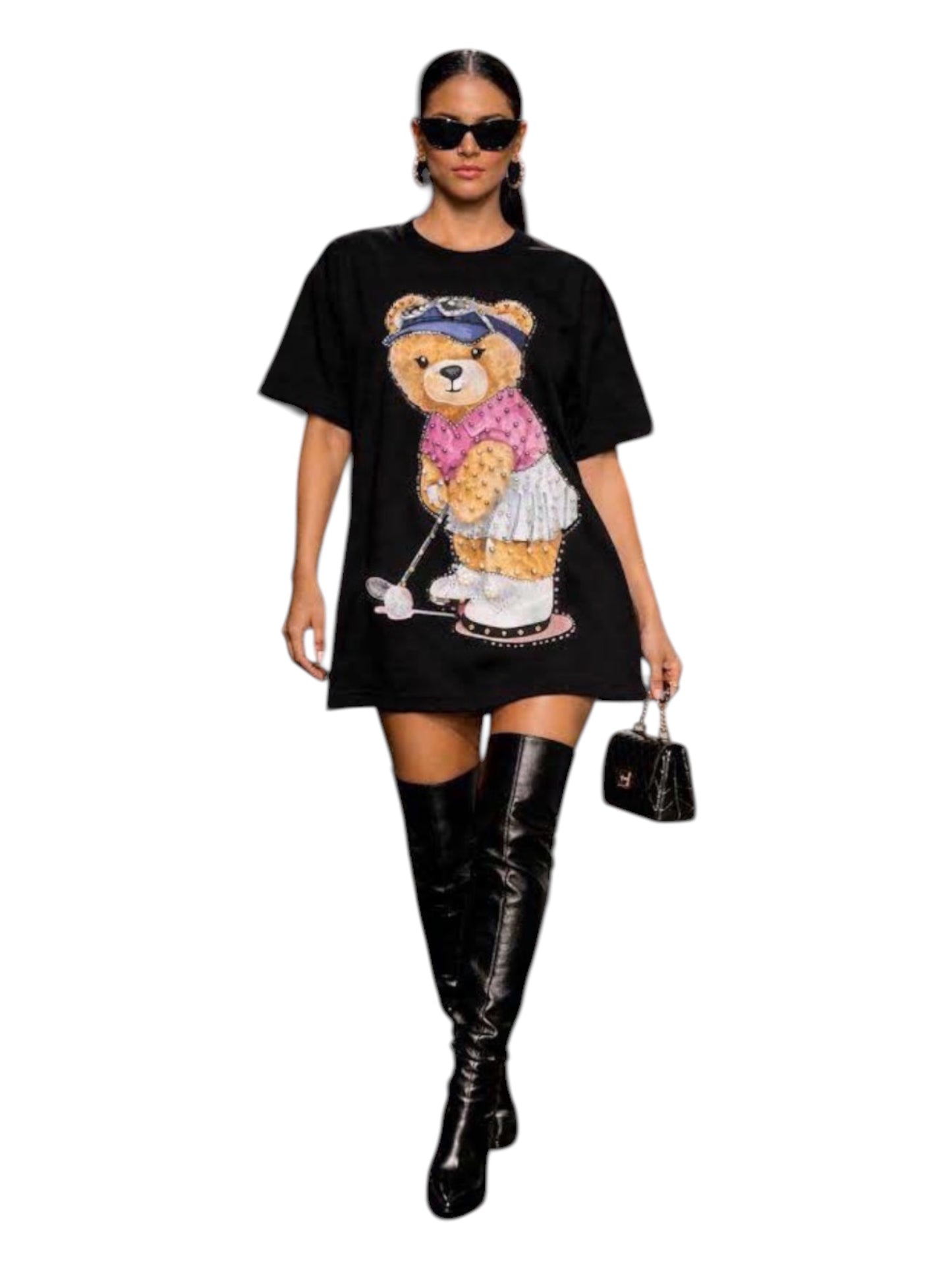 Teddy bear hugs, oversized T-shirt