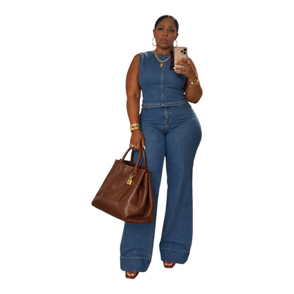 The denim after dark two-piece set