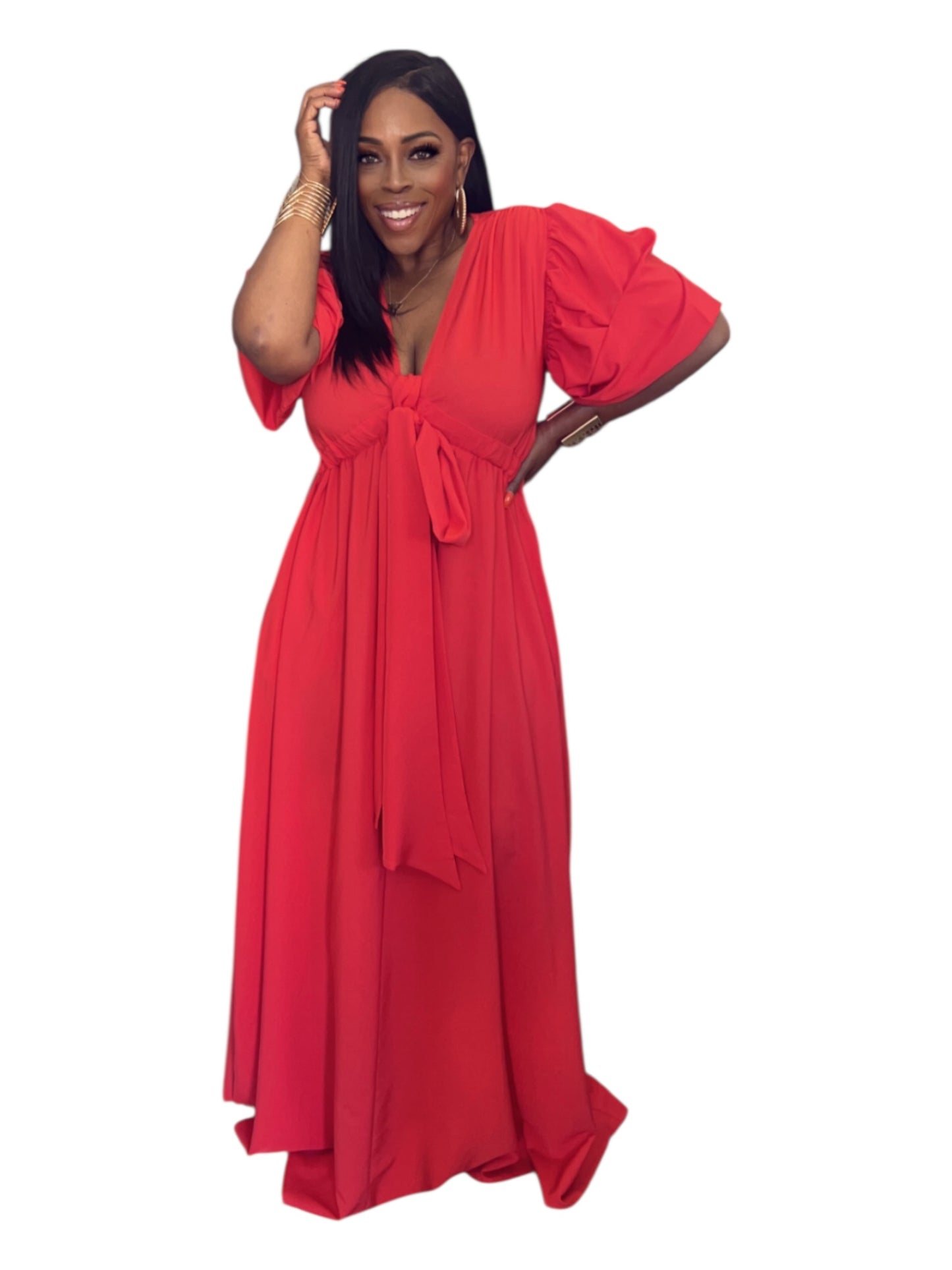 Terra-cotta maxi dress