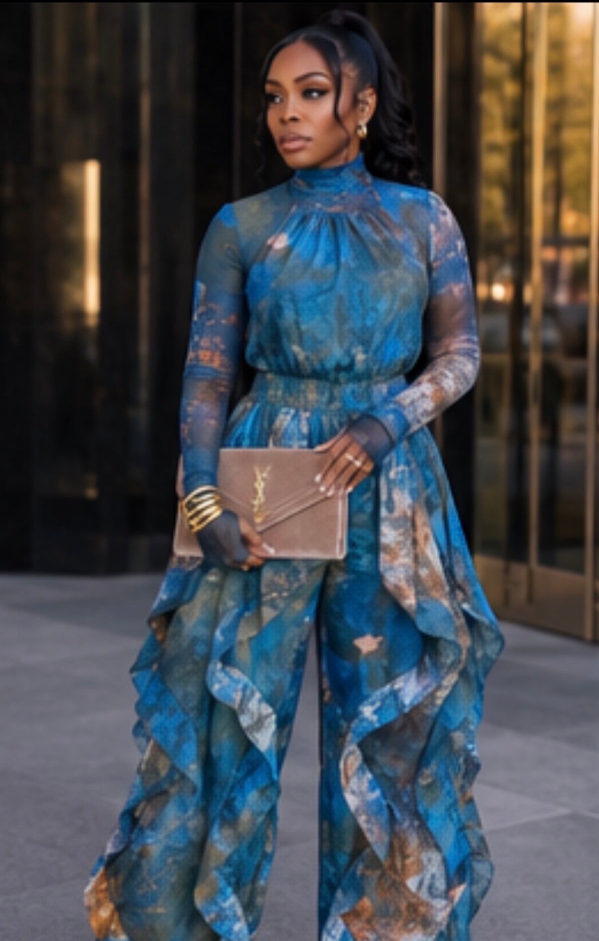 The Azure elegance jumpsuit