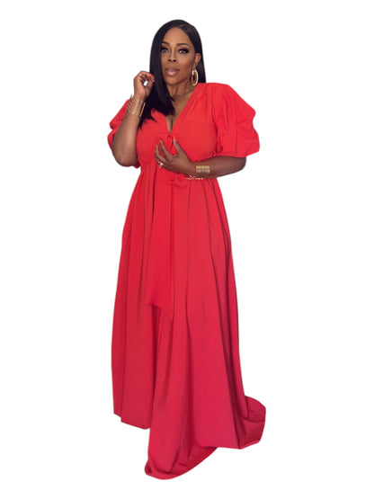 Terra-cotta maxi dress