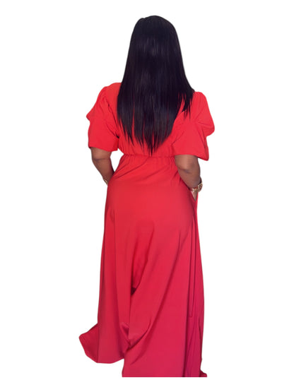 Terra-cotta maxi dress