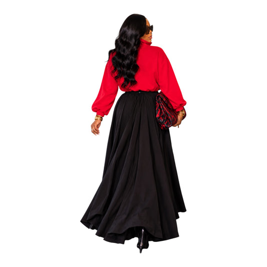 The funnel neck, jacket red