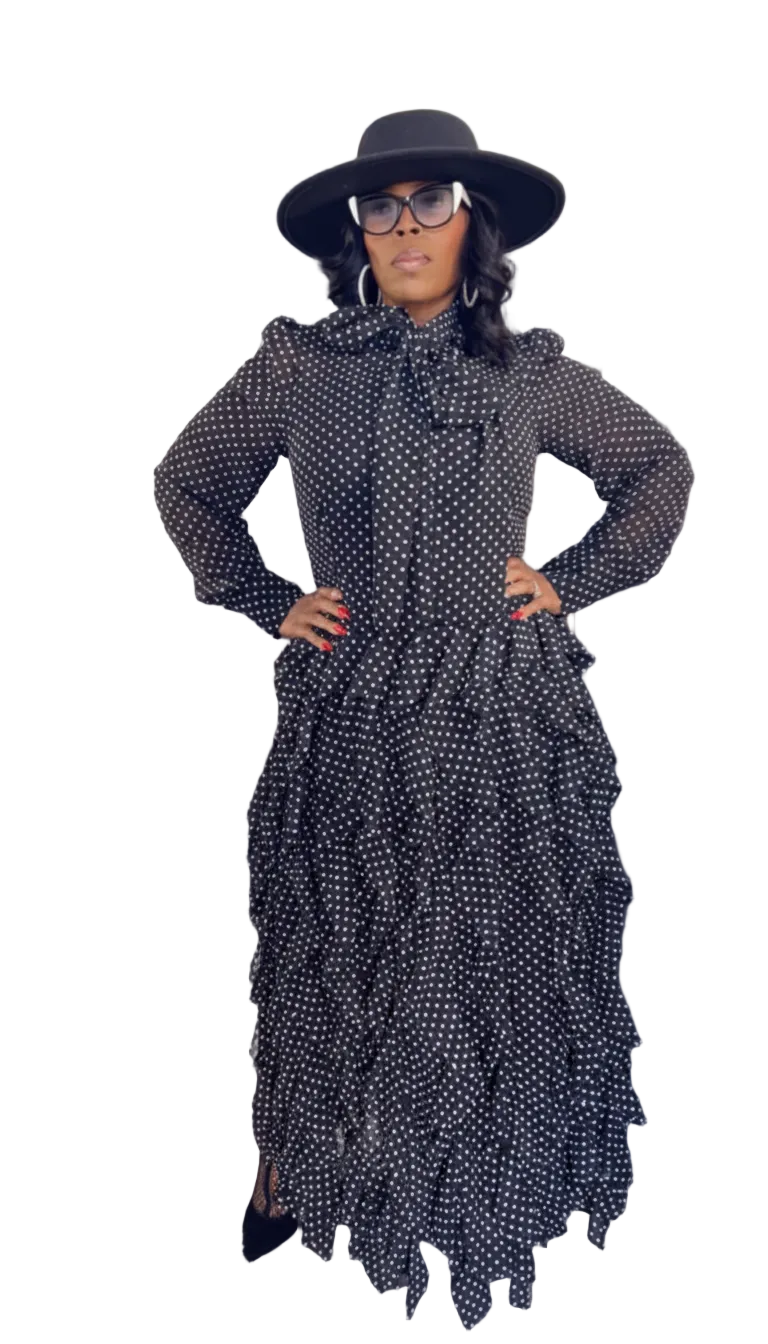 Dots & Drama Tiered Statement Dress