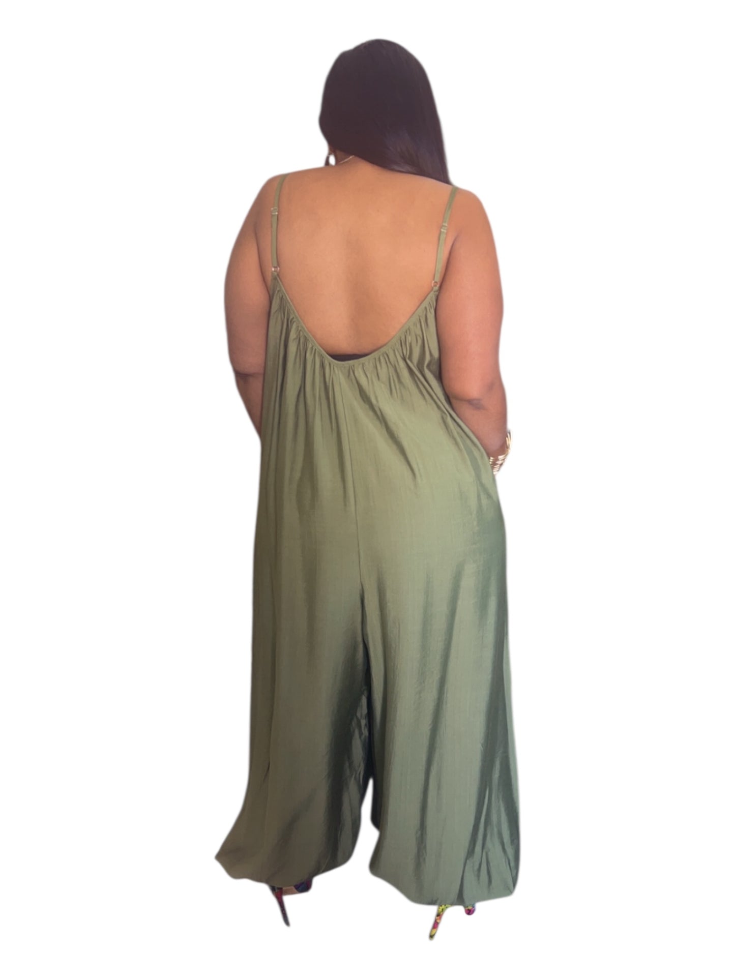 Luxe olive studied romper