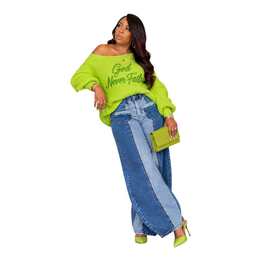 Denim barrel jeans