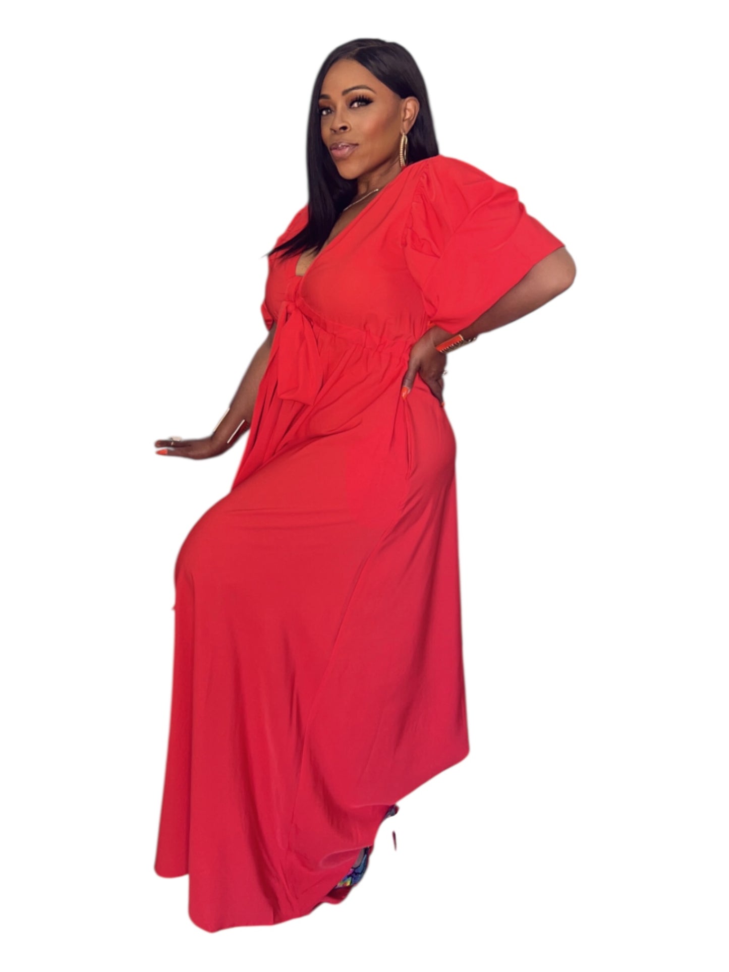 Terra-cotta maxi dress