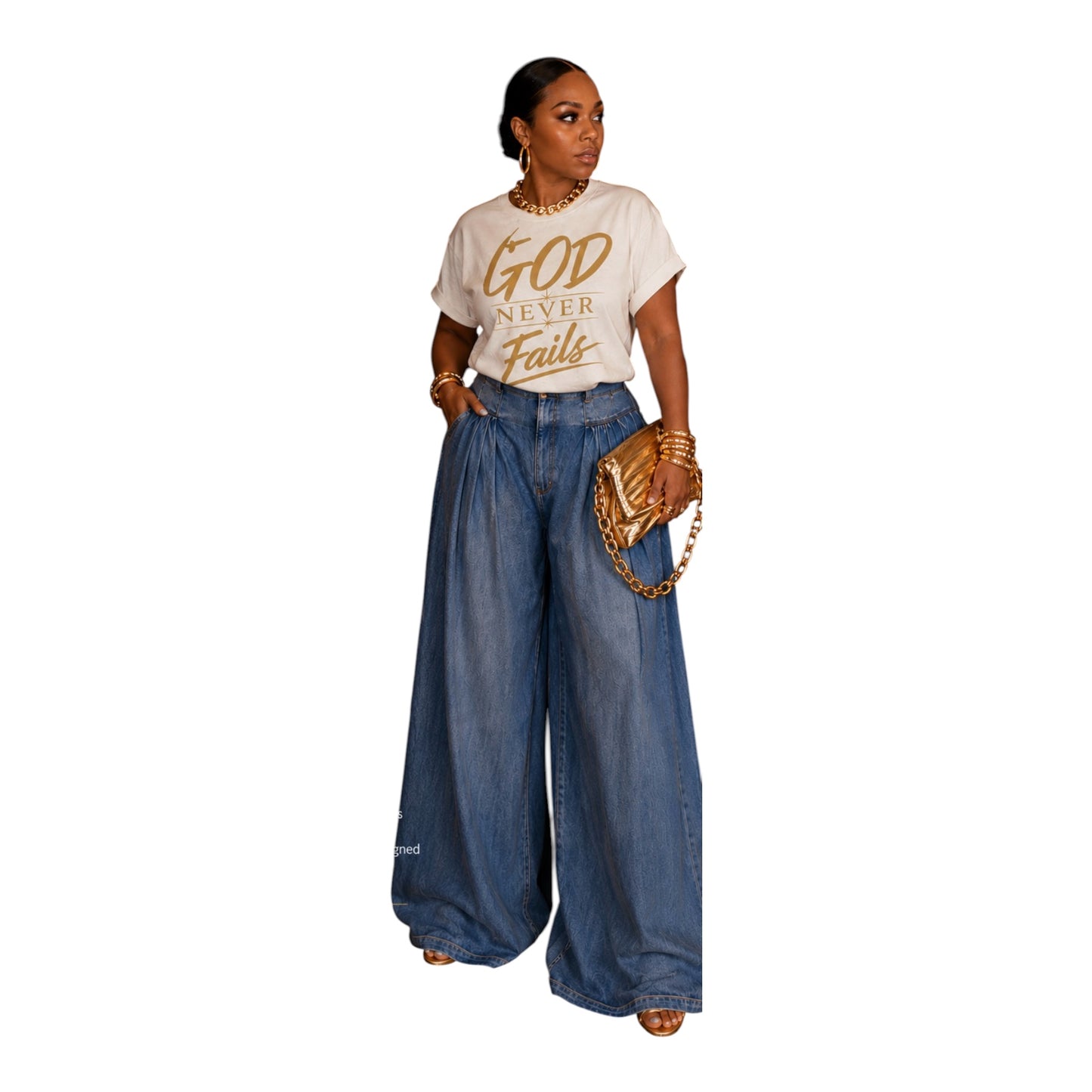 The white legacy denim pants