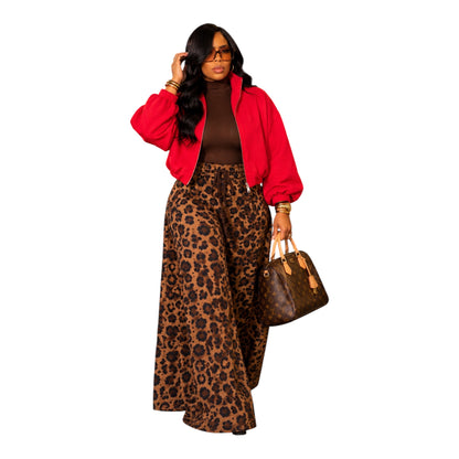 The funnel neck, jacket red